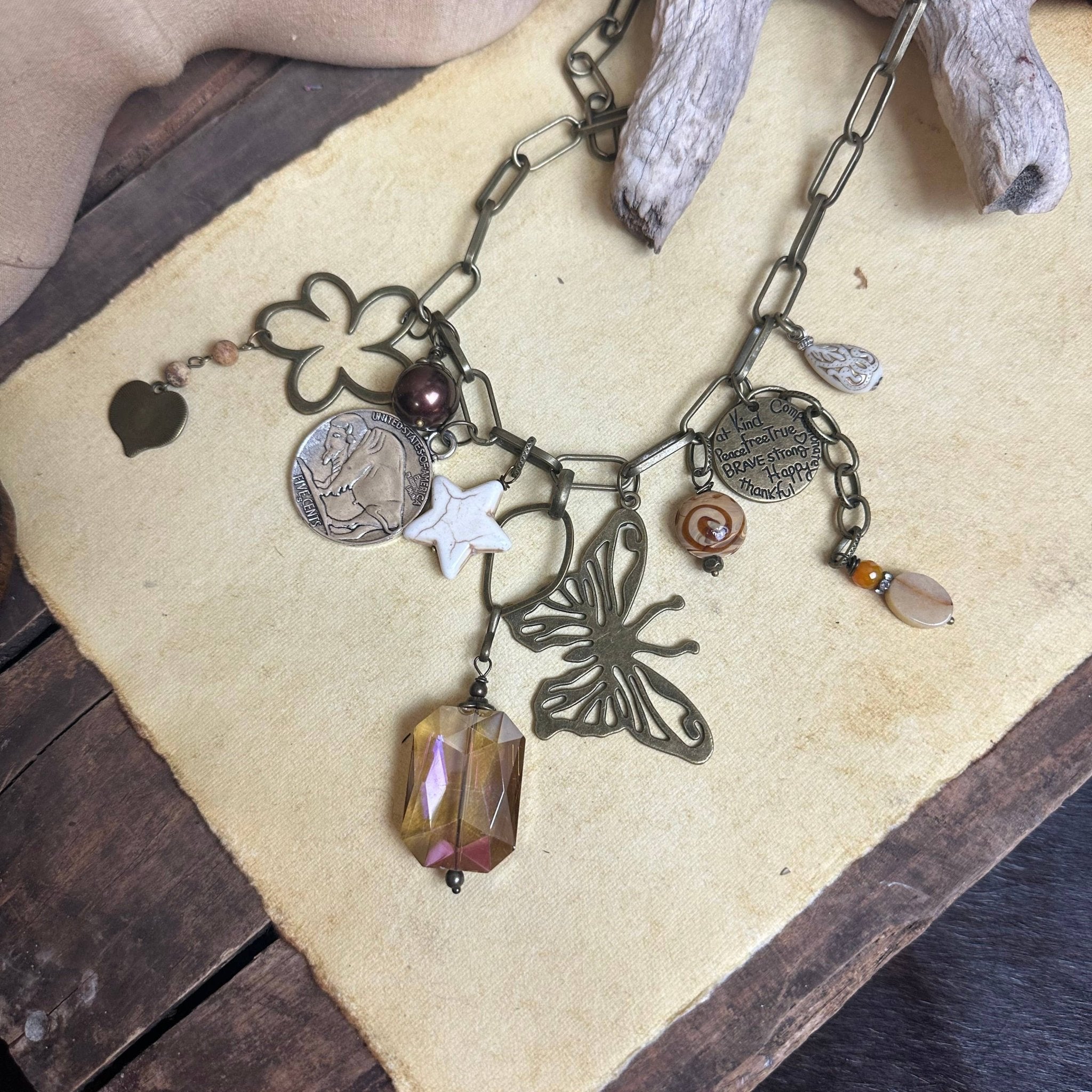 Gypsy Junk Original Necklace in Dutton Combo - ivyandlavyboutique Scooples Jewelry