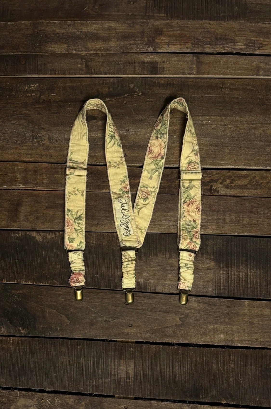 Gypsy Suspenders in Tea Stain Floral - ivyandlavyboutique Jaded Gypsy