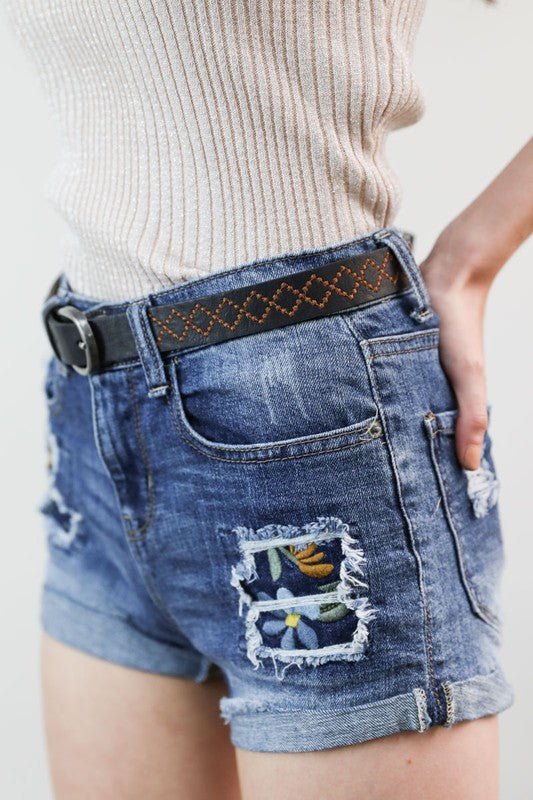 Haley Skinny Punched Out Belt - ivyandlavyboutique Leto Accessories
