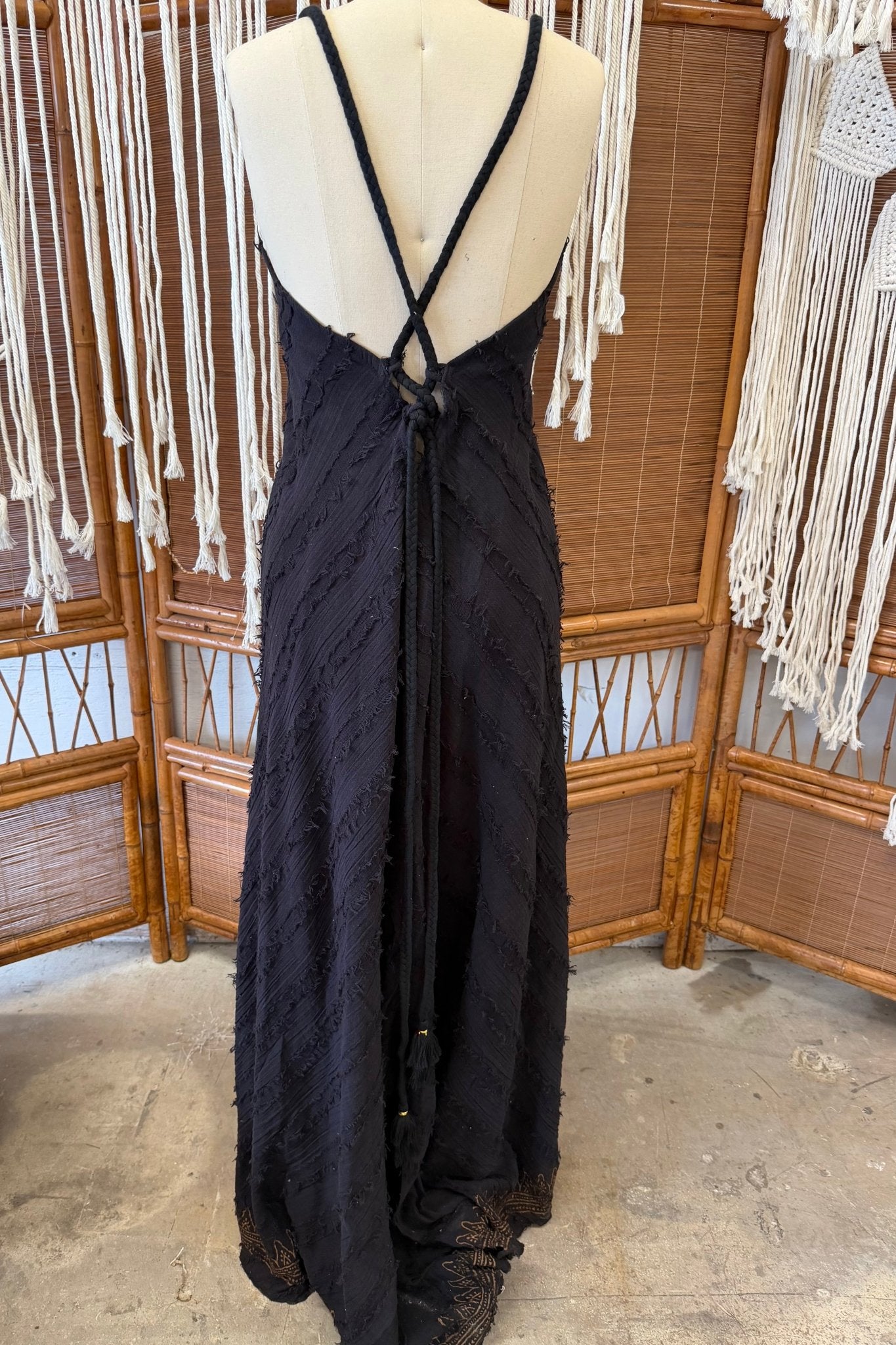 Halter Dress W/ Braided Straps - ivyandlavyboutique Karma Highway