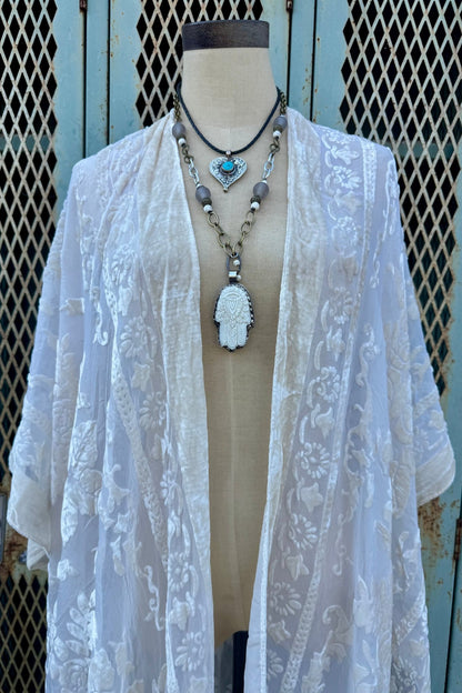 Hamsa Hand Statement Necklace - ivyandlavyboutique ivyandlavyboutique