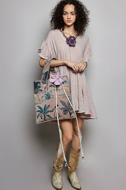 Handmade Trim Detail Crochet Flower Belt - ivyandlavyboutique Pol Clothing