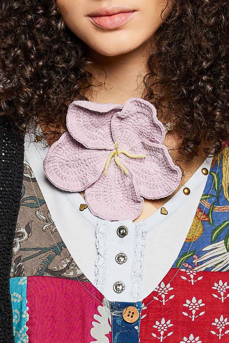 Handmade Trim Detail Crochet Flower Belt - ivyandlavyboutique Pol Clothing