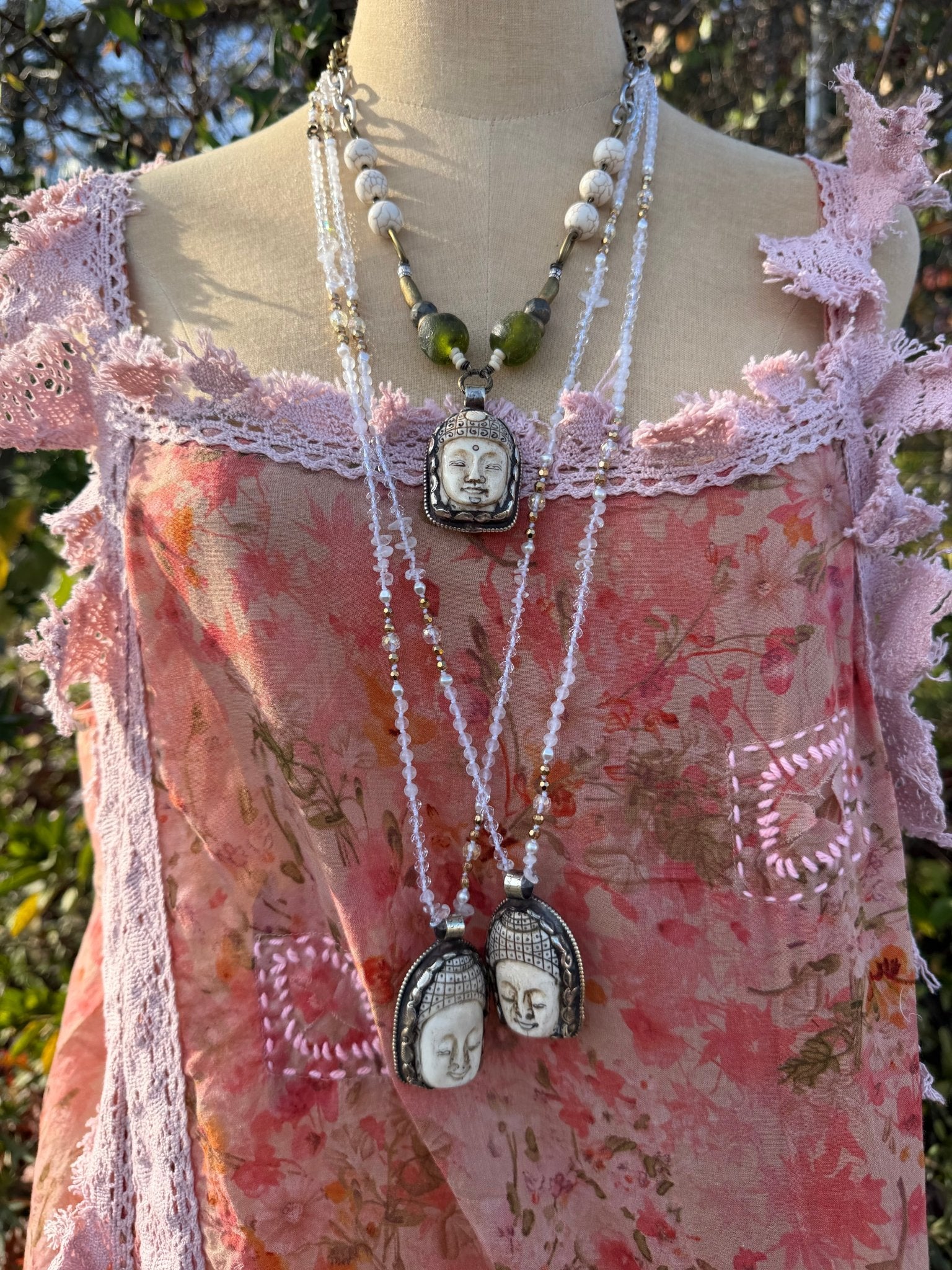 Happy Buddha Long Necklace - ivyandlavyboutique ivyandlavyboutique