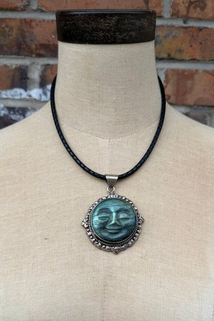 Happy Sun Choker on Leather - ivyandlavyboutique ivyandlavyboutique