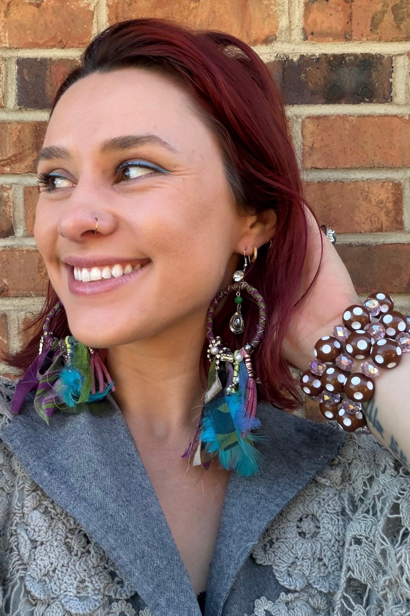 Hats Off Purple Fringe Earring - ivyandlavyboutique A Rare Bird Shop