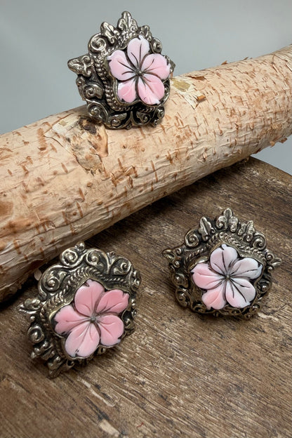 Hawaiian Breeze Pink Flower Ring - ivyandlavyboutique ivyandlavyboutique