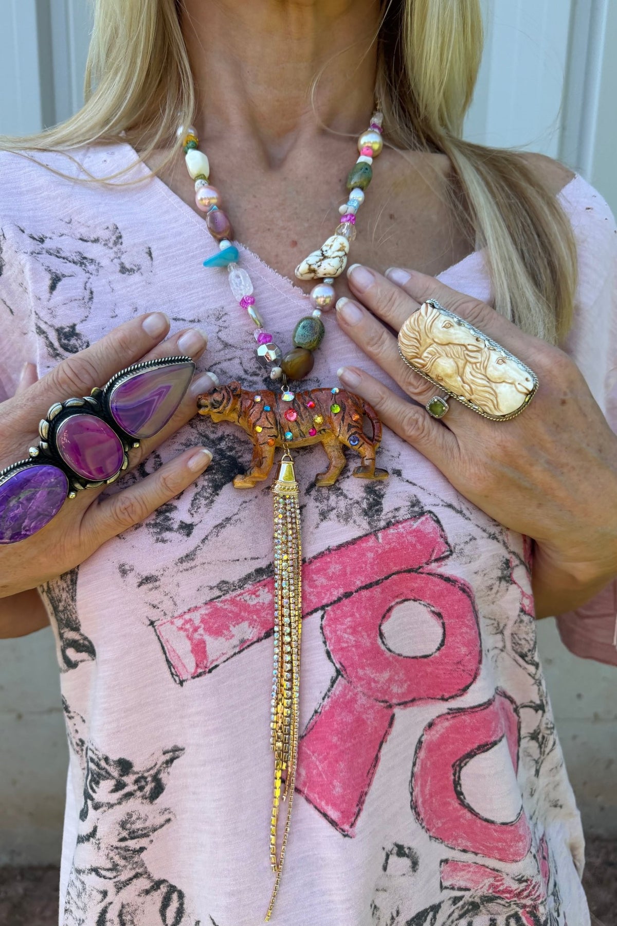 Hear Me Roar Tiger Necklace - ivyandlavyboutique Gypsy South
