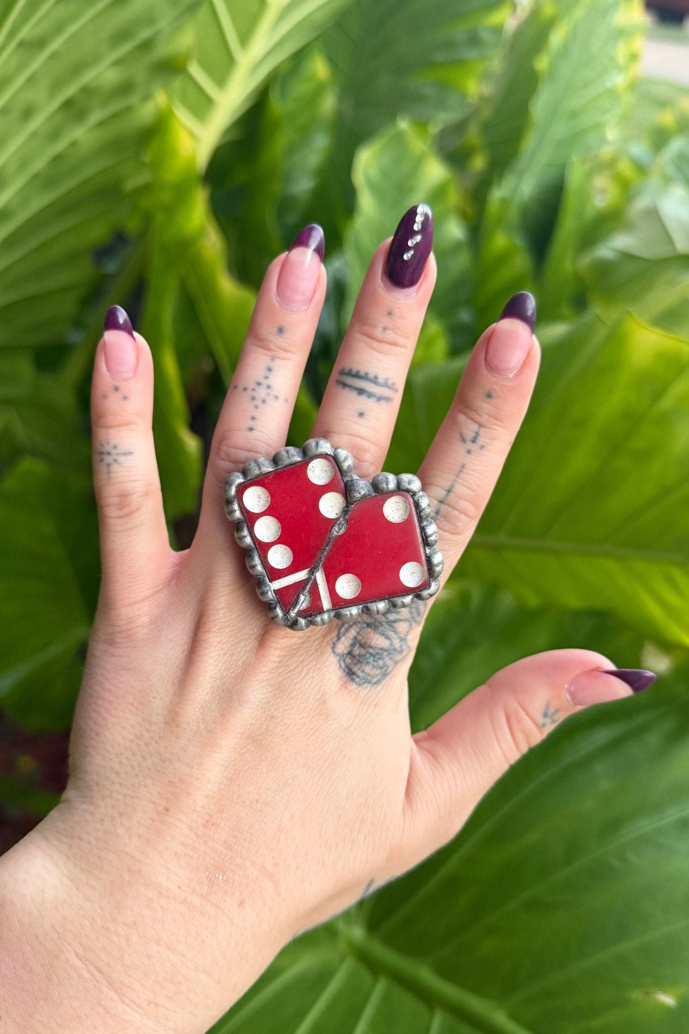 Heart Domino Ring - ivyandlavyboutique ivyandlavyboutique