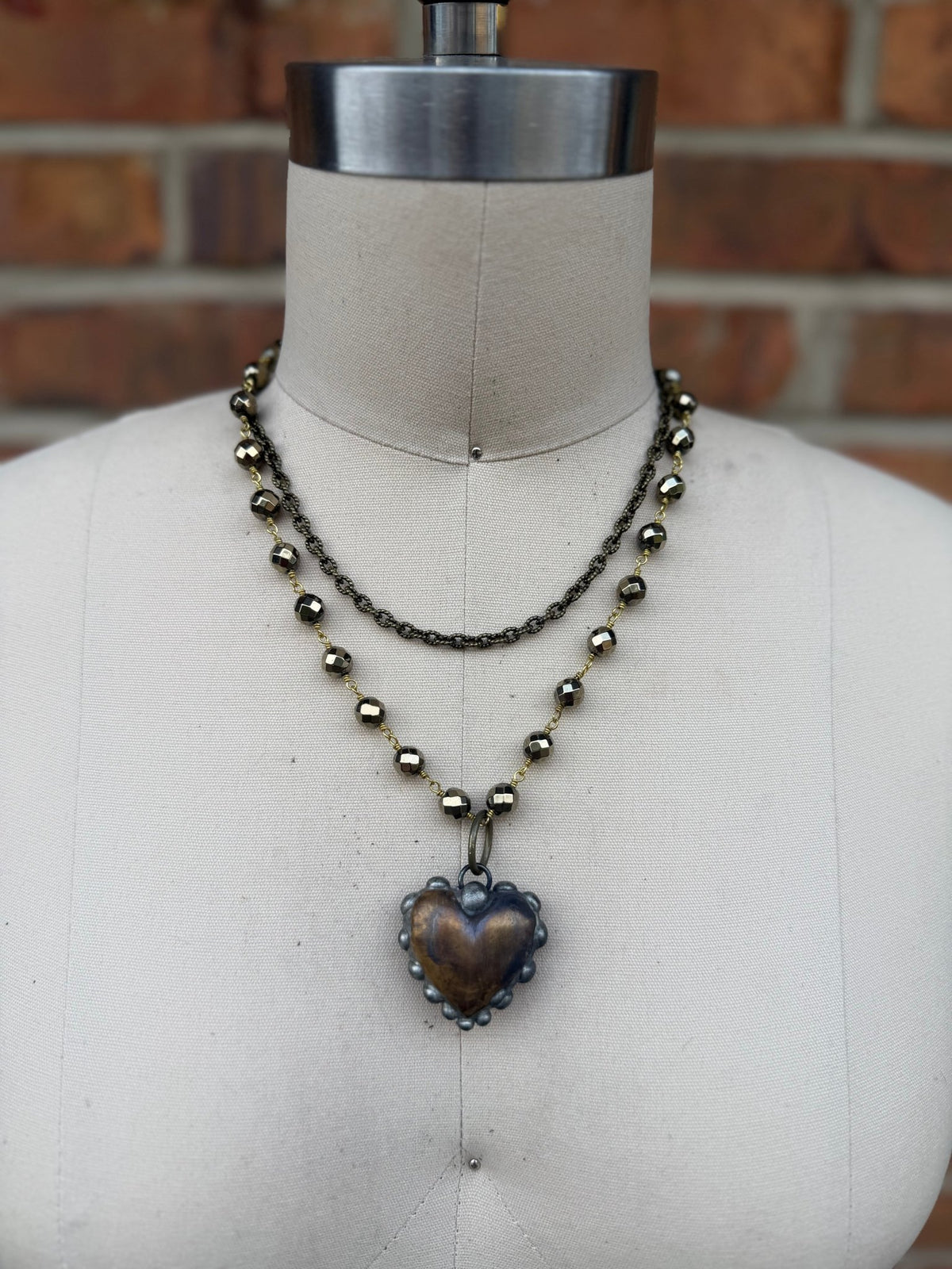 Heart Hard As Brass Necklace - ivyandlavyboutique Spirit Lala