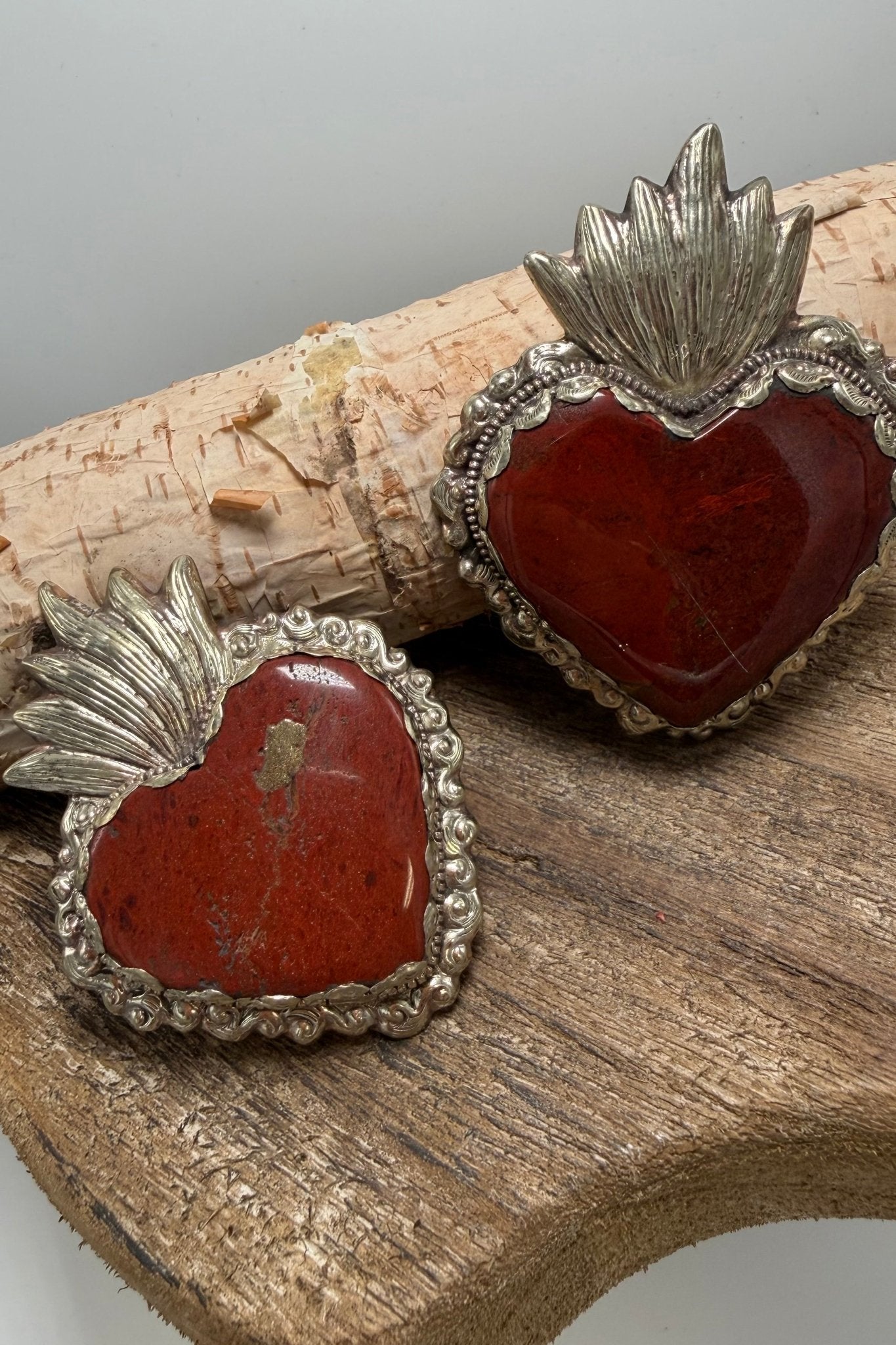 Heart in Flames Carved Pendant - ivyandlavyboutique ivyandlavyboutique