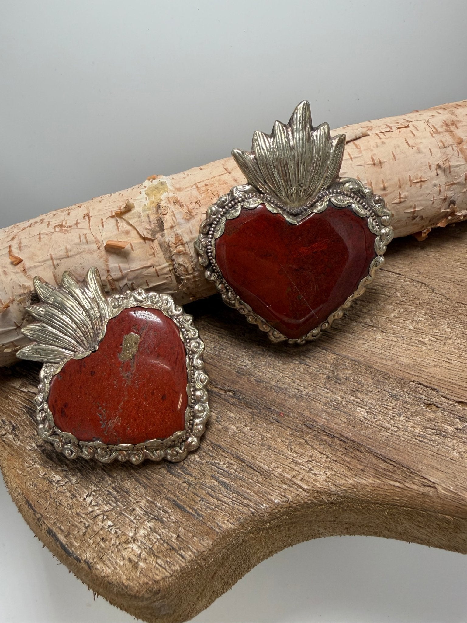 Heart in Flames Carved Pendant - ivyandlavyboutique ivyandlavyboutique