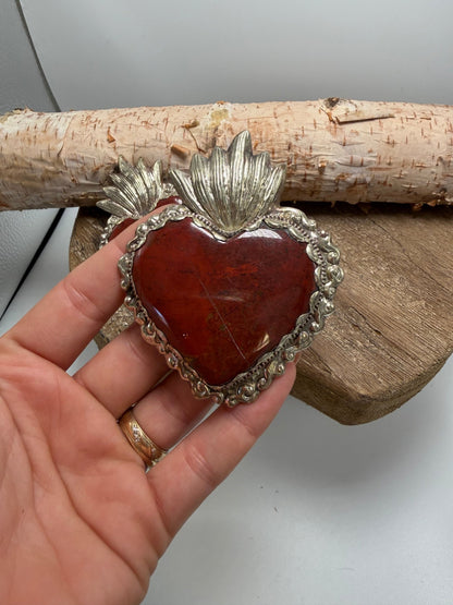 Heart in Flames Carved Pendant - ivyandlavyboutique ivyandlavyboutique