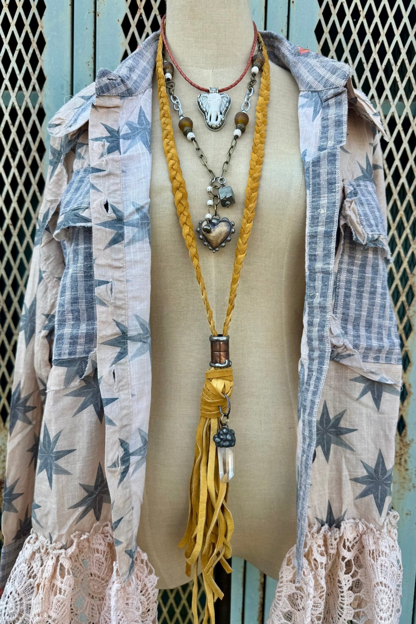Heart of Brass Handmade Statement Necklace - ivyandlavyboutique ivyandlavyboutique