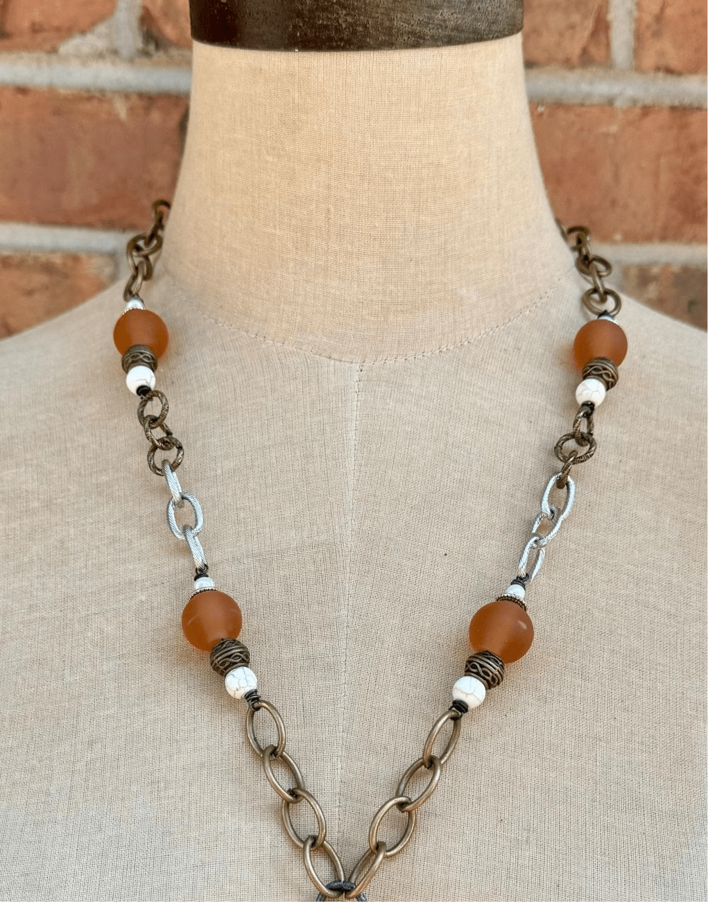 Heart of Brass Handmade Statement Necklace - ivyandlavyboutique ivyandlavyboutique