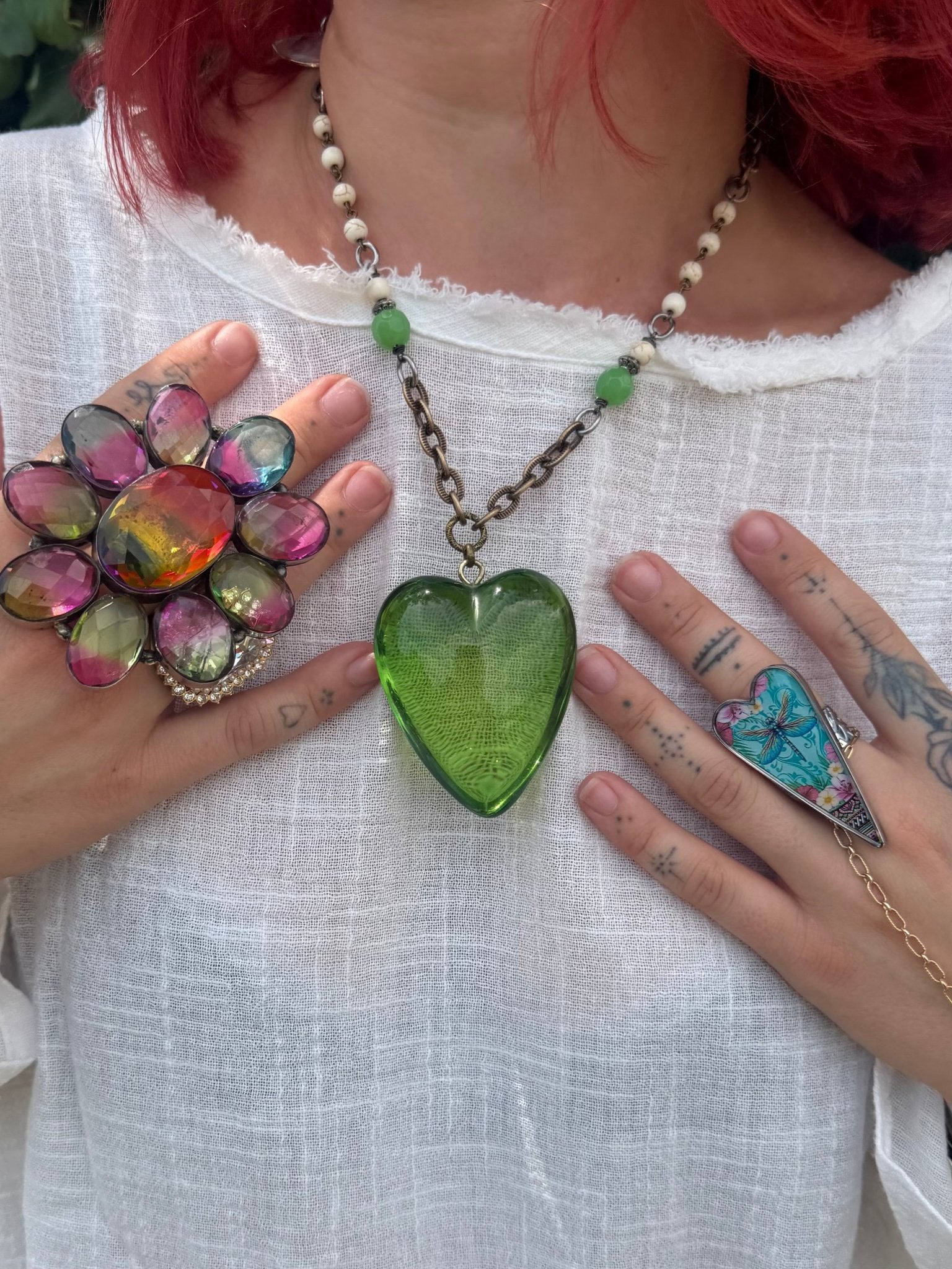 Heart Of Glass in Green - ivyandlavyboutique ivyandlavyboutique