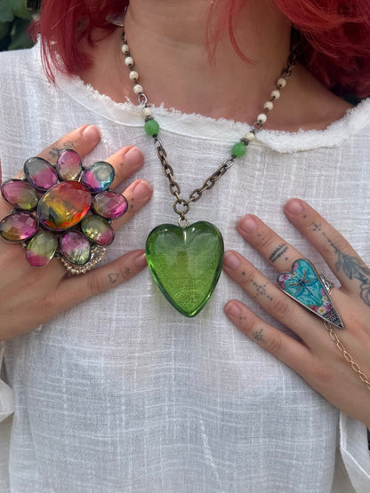 Heart Of Glass in Green - ivyandlavyboutique ivyandlavyboutique