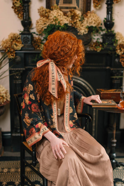 Heart of Gold Pixie Duster Crop Kimono w/ Sacred Heart - ivyandlavyboutique Market of Stars (USA)