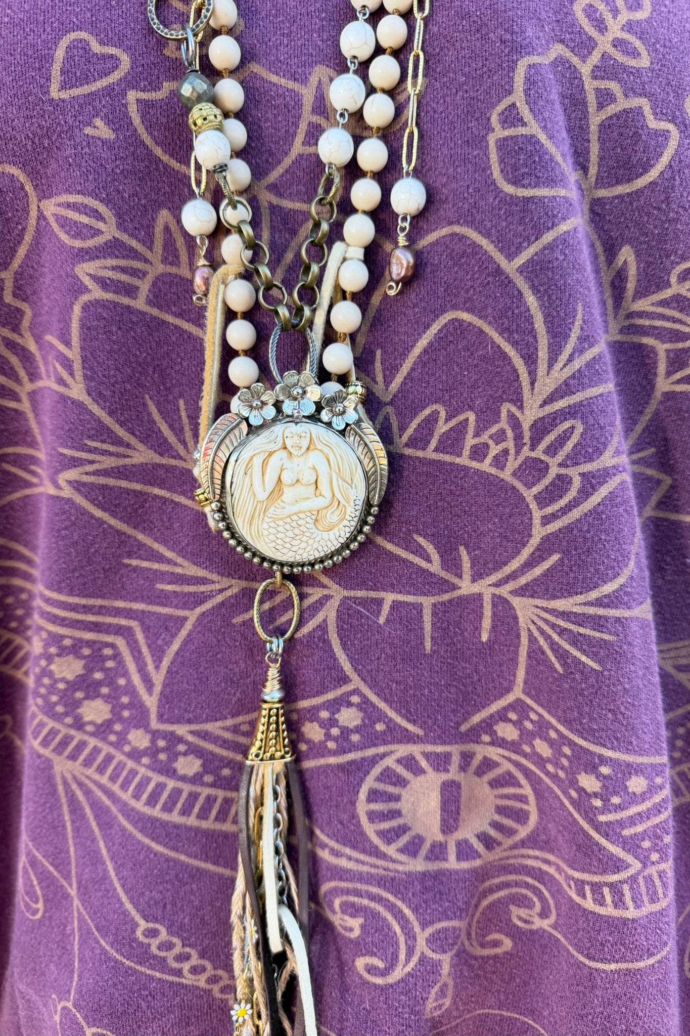 Heart of the Mermaid Statement Handmade Necklace - ivyandlavyboutique ivyandlavyboutique