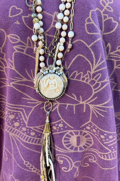 Heart of the Mermaid Statement Handmade Necklace - ivyandlavyboutique ivyandlavyboutique