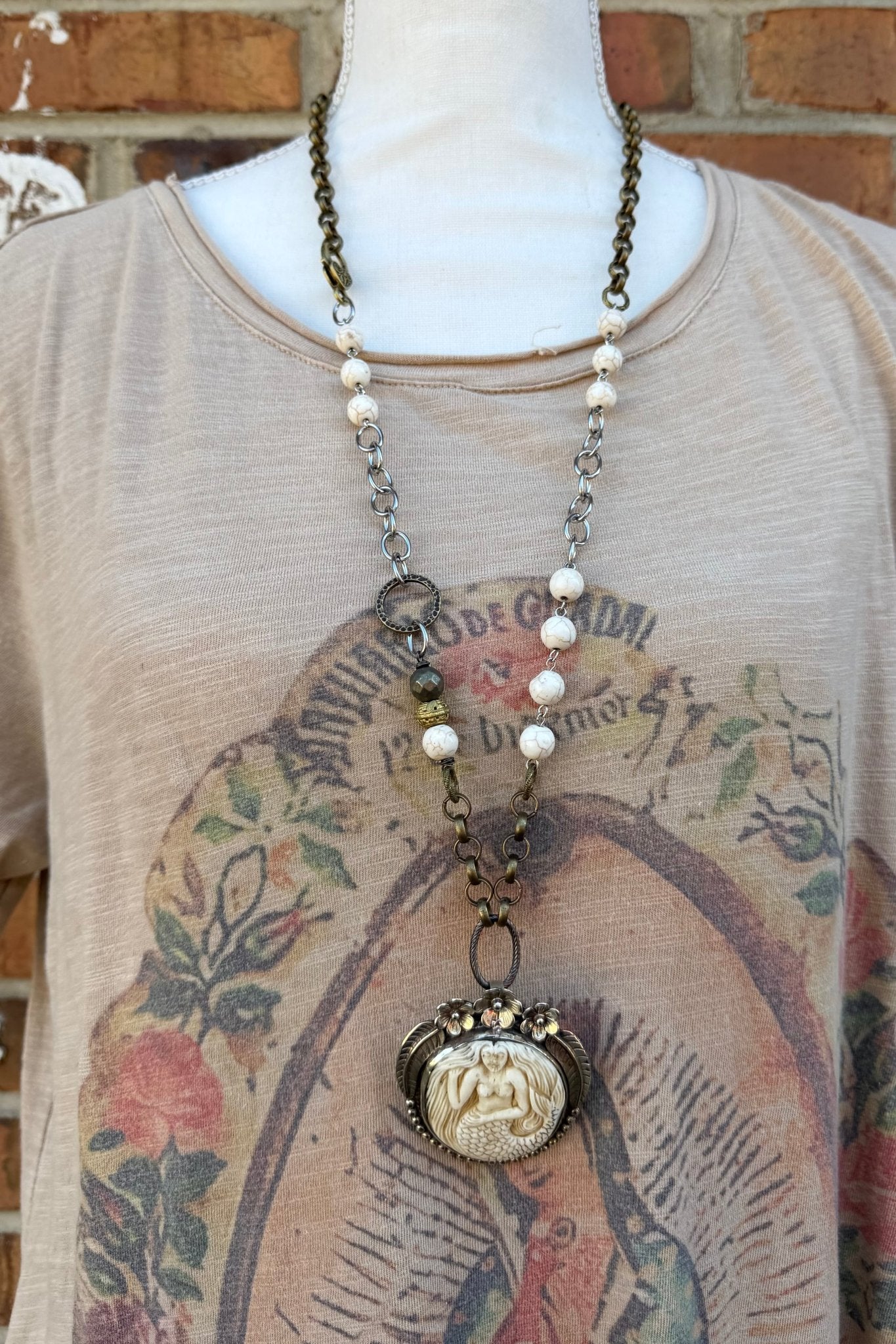 Heart of the Mermaid Statement Handmade Necklace - ivyandlavyboutique ivyandlavyboutique