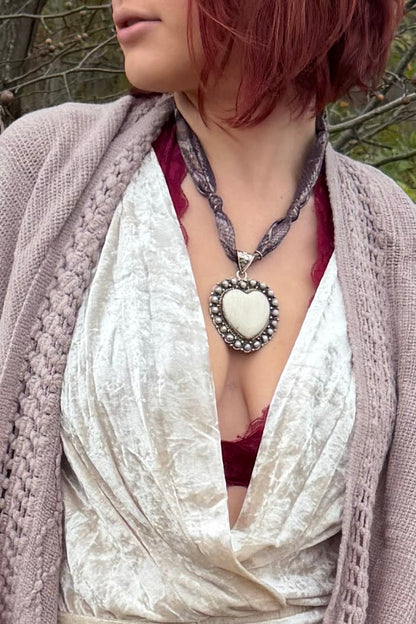 Heart on a Platter Fabric Choker - ivyandlavyboutique ivyandlavyboutique