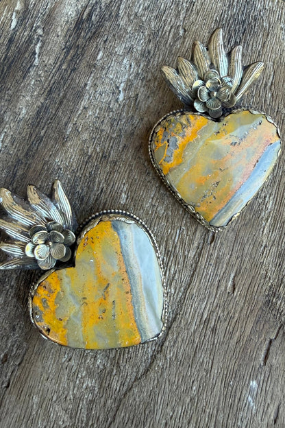 Heart on Fire in Yellow Pendant - ivyandlavyboutique ivyandlavyboutique