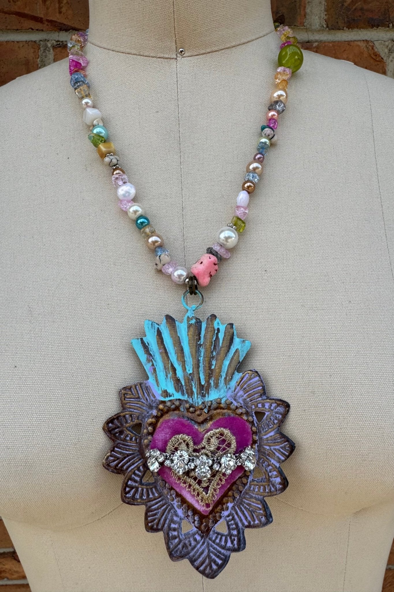 Heart on Fire Necklace - ivyandlavyboutique Gypsy South