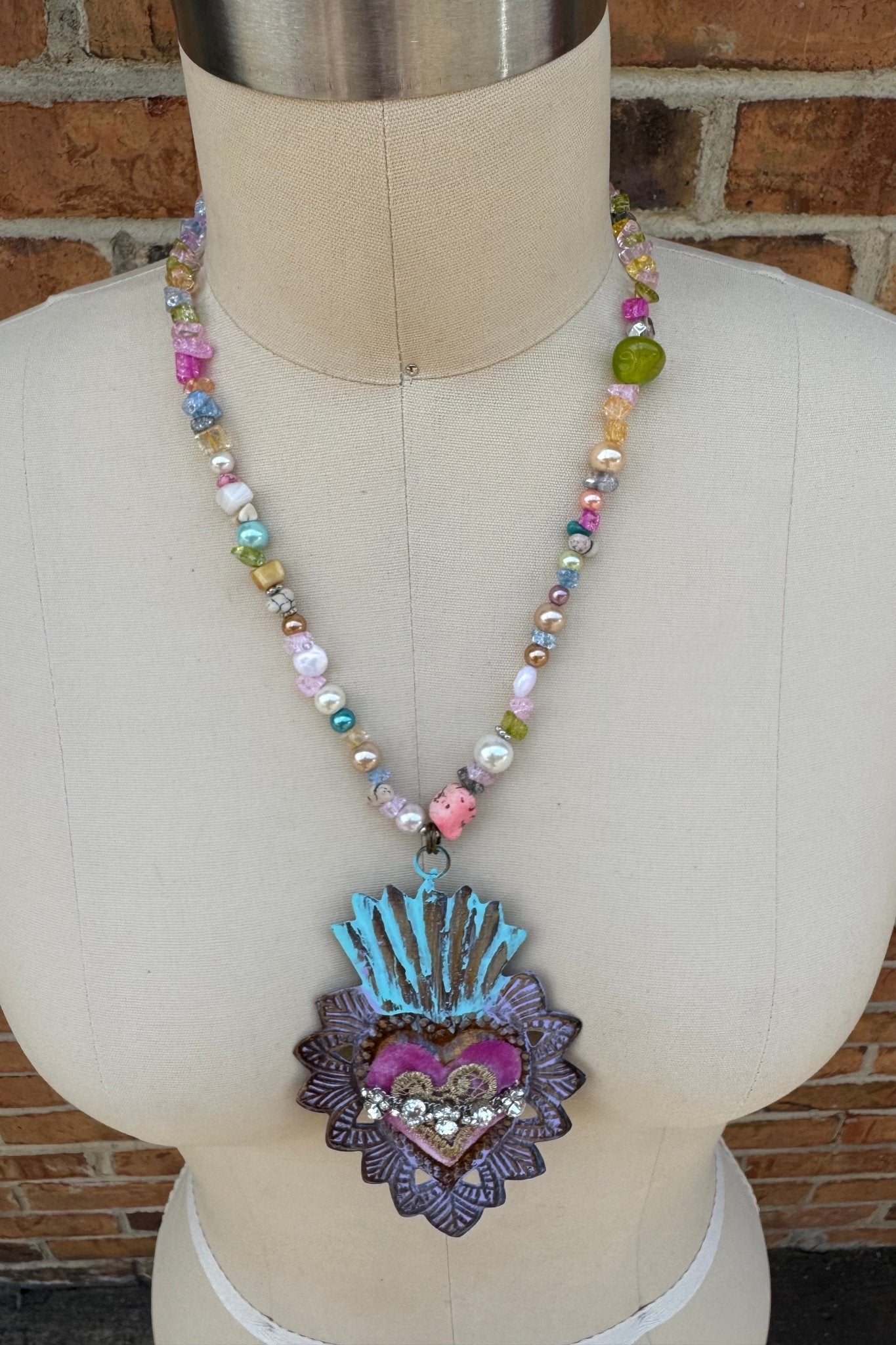 Heart on Fire Necklace - ivyandlavyboutique Gypsy South