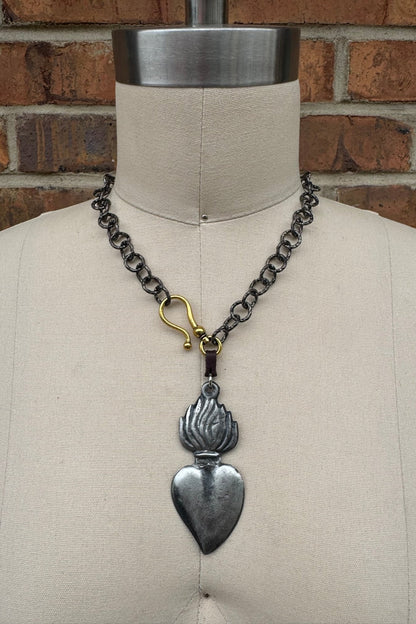 Heart on Fire Necklace - ivyandlavyboutique ivyandlavyboutique