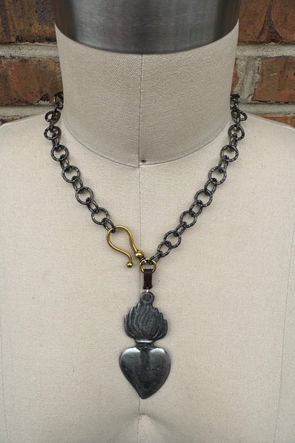 Heart on Fire Necklace - ivyandlavyboutique ivyandlavyboutique