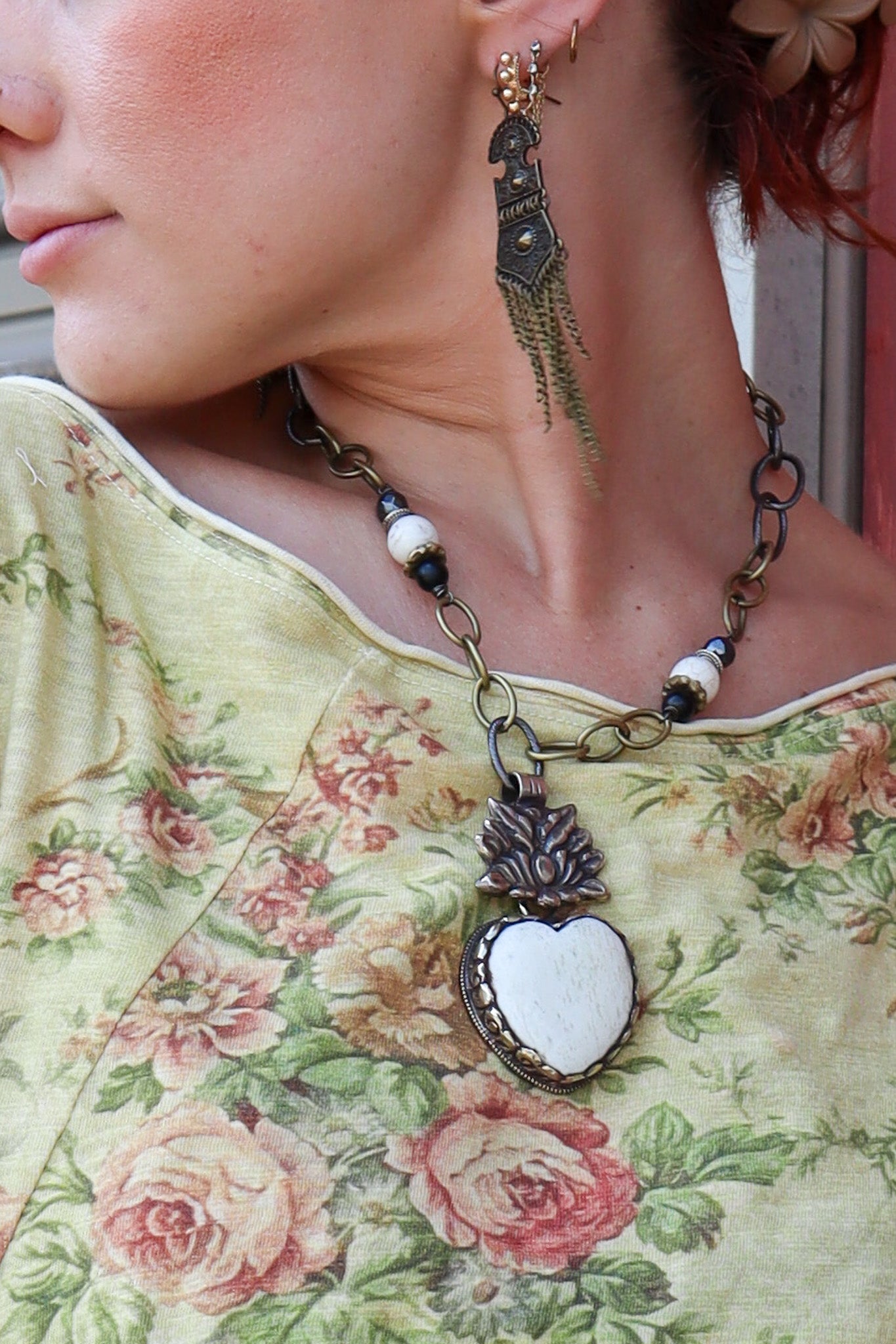 Heart on Fire Statement Necklace - ivyandlavyboutique Spirit Lala