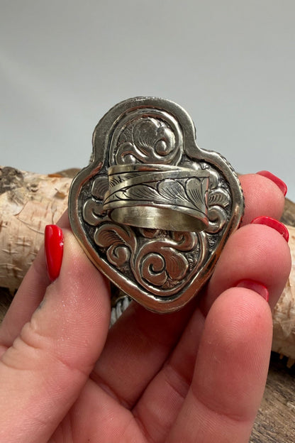 Heart on Fire Statement Ring - ivyandlavyboutique ivyandlavyboutique