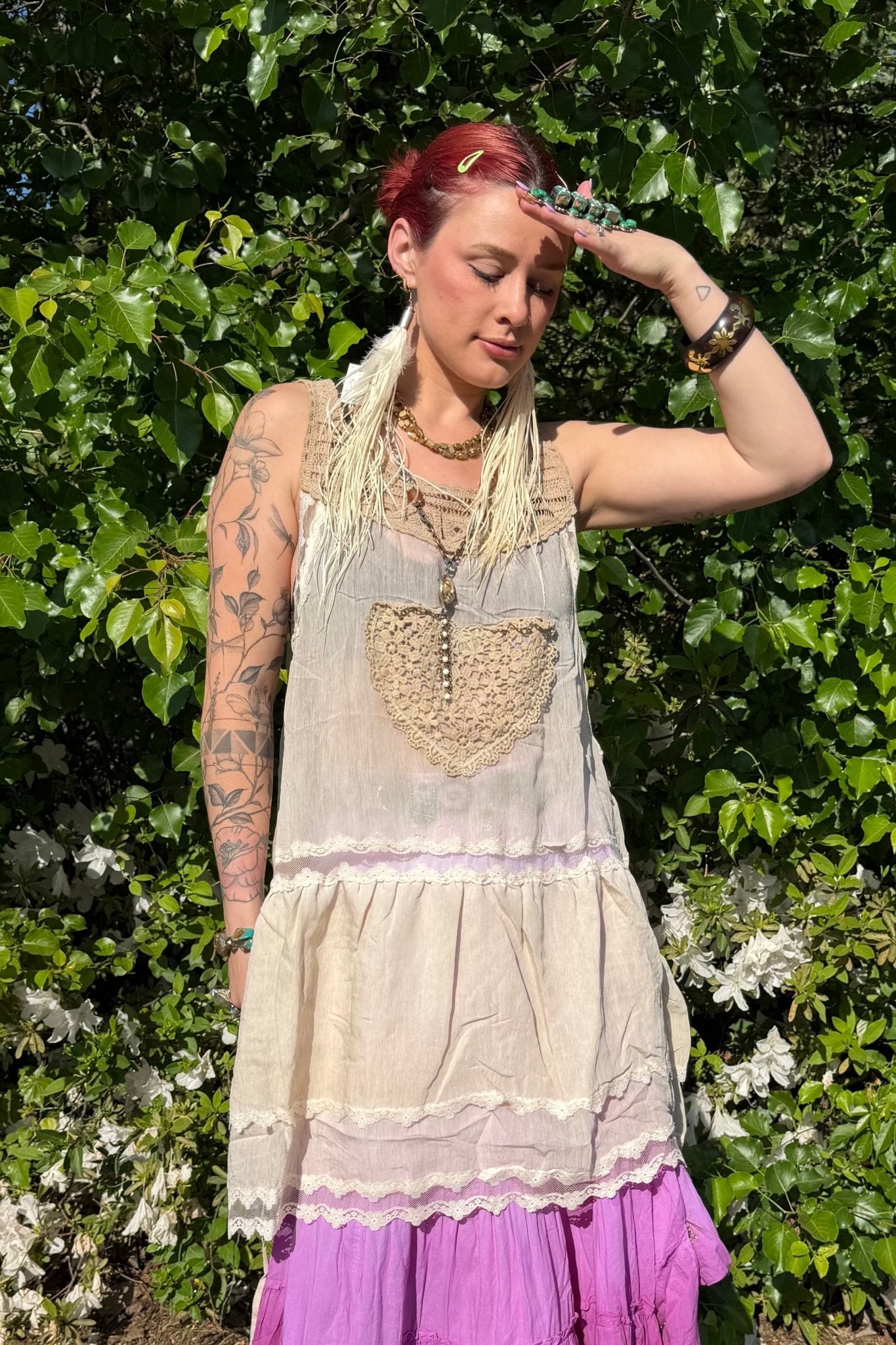 Heart Pinafore Tank Top Tunic - ivyandlavyboutique A Rare Bird Shop