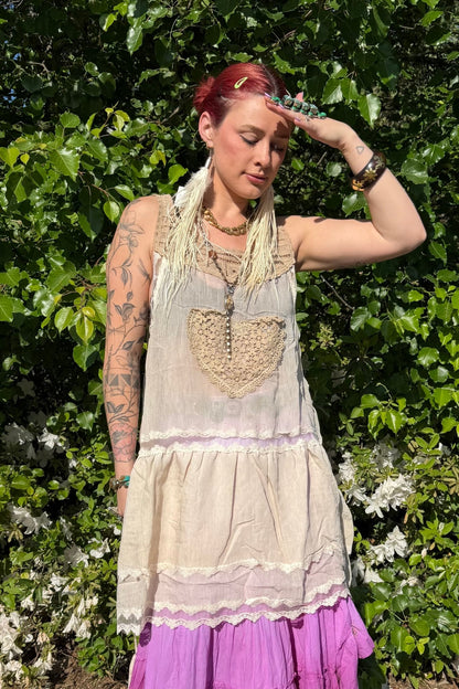 Heart Pinafore Tank Top Tunic - ivyandlavyboutique A Rare Bird Shop