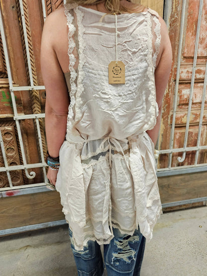 Heart Pinafore Tank Top Tunic - ivyandlavyboutique A Rare Bird Shop