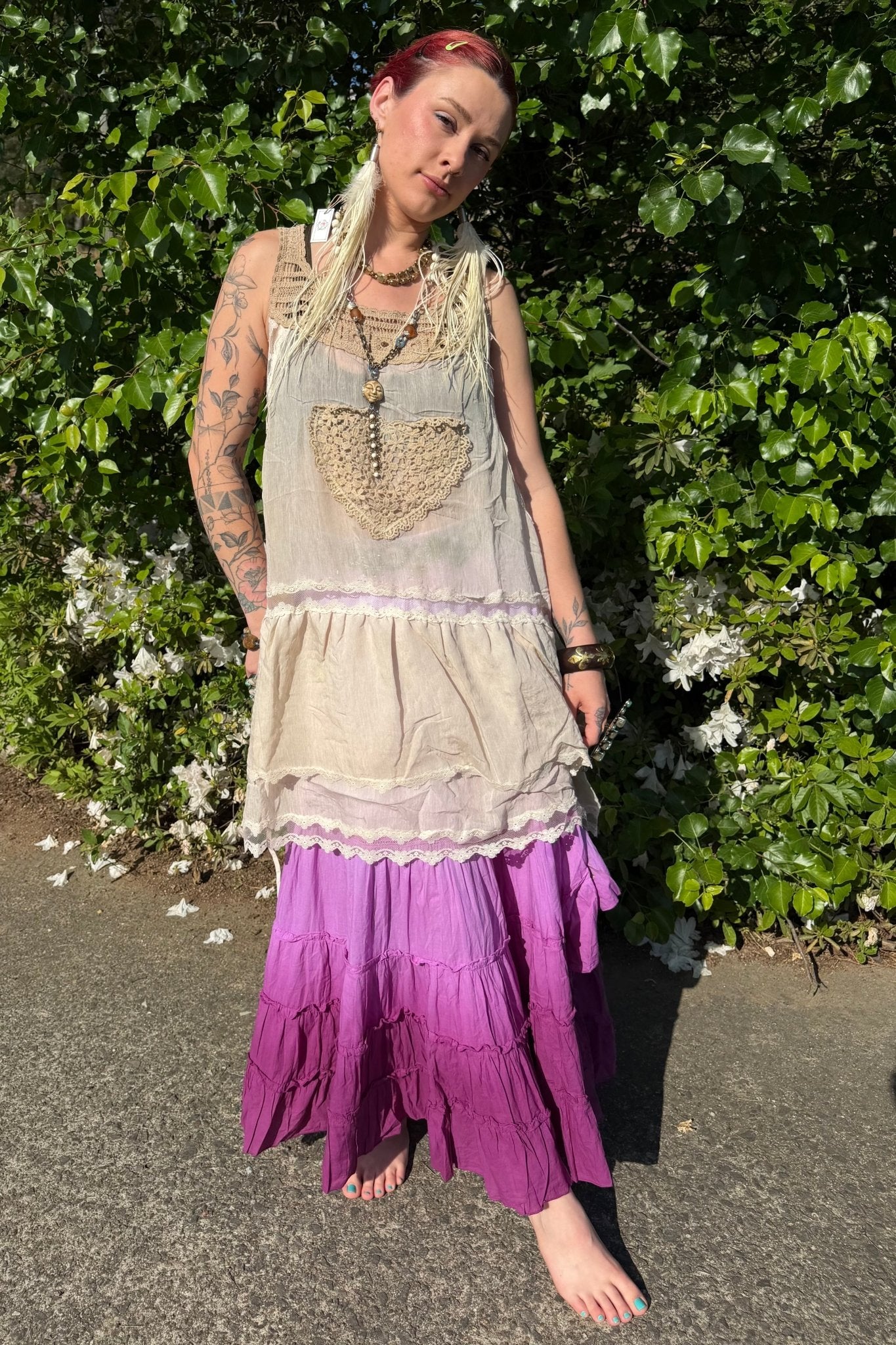 Heart Pinafore Tank Top Tunic - ivyandlavyboutique A Rare Bird Shop