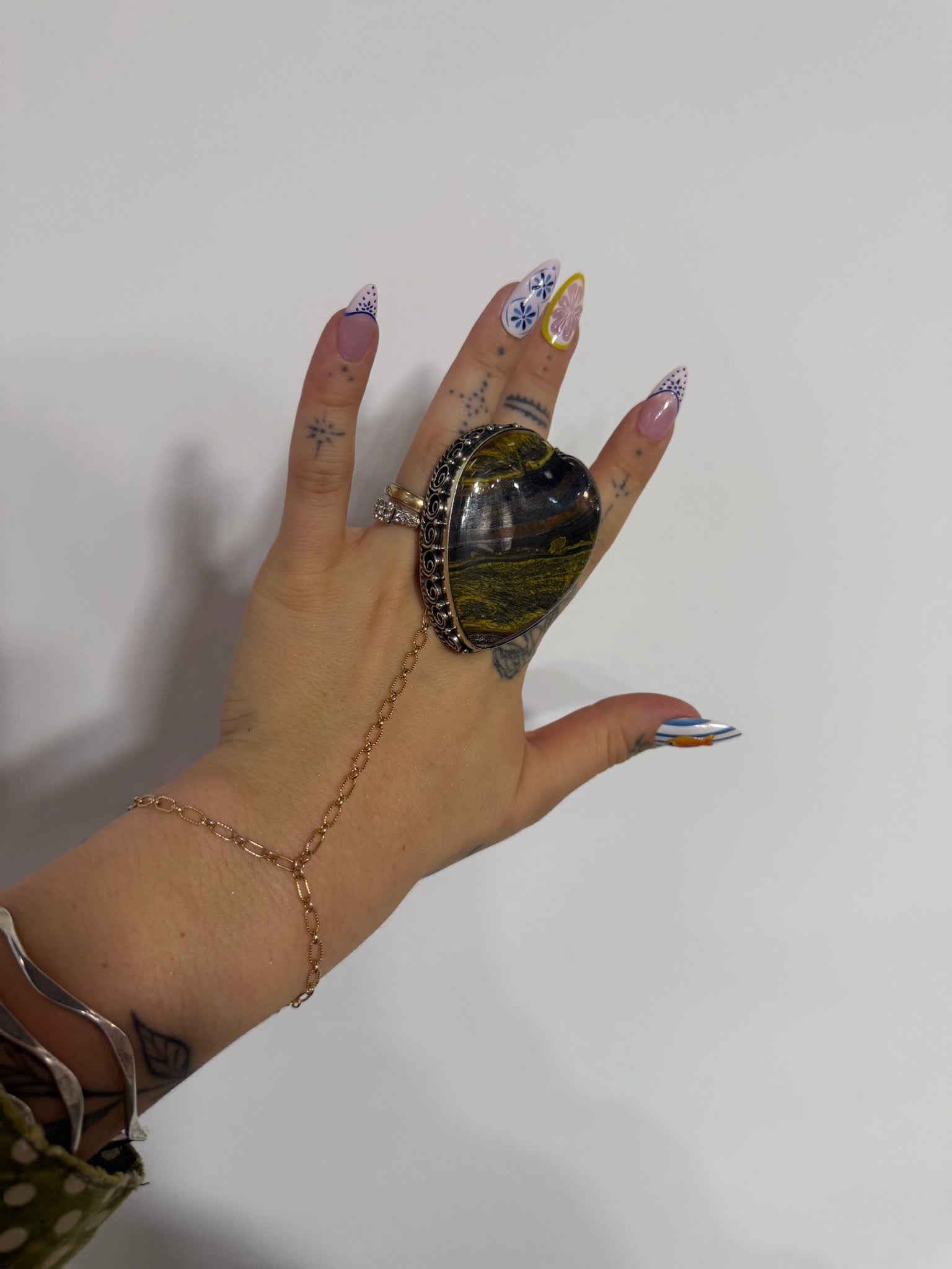 Heart Ring in Tigers Eye - ivyandlavyboutique ivyandlavyboutique