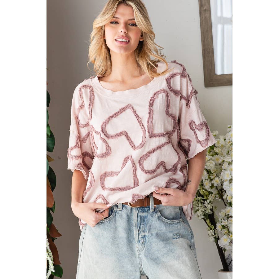 Hearts for You patchwork Funky Heart Top - ivyandlavyboutique Oli&Hali