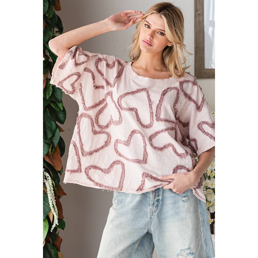Hearts for You patchwork Funky Heart Top - ivyandlavyboutique Oli&Hali