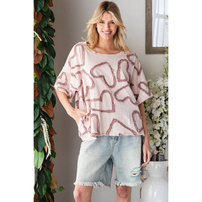 Hearts for You patchwork Funky Heart Top - ivyandlavyboutique Oli&Hali
