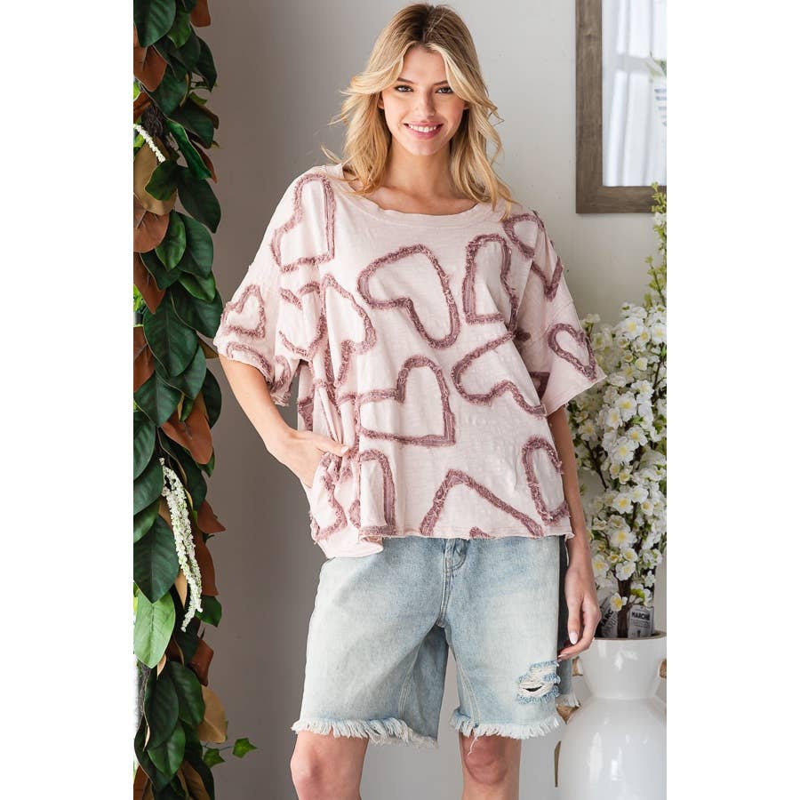 Hearts for You patchwork Funky Heart Top - ivyandlavyboutique Oli&Hali