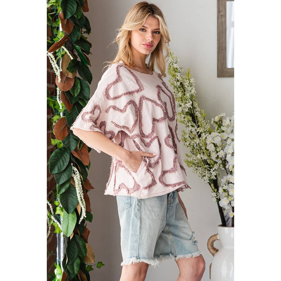 Hearts for You patchwork Funky Heart Top - ivyandlavyboutique Oli&Hali