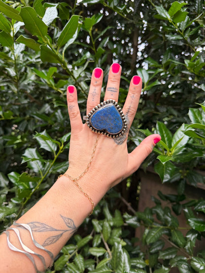 Hearts of Blue Lapis Ring - ivyandlavyboutique ivyandlavyboutique