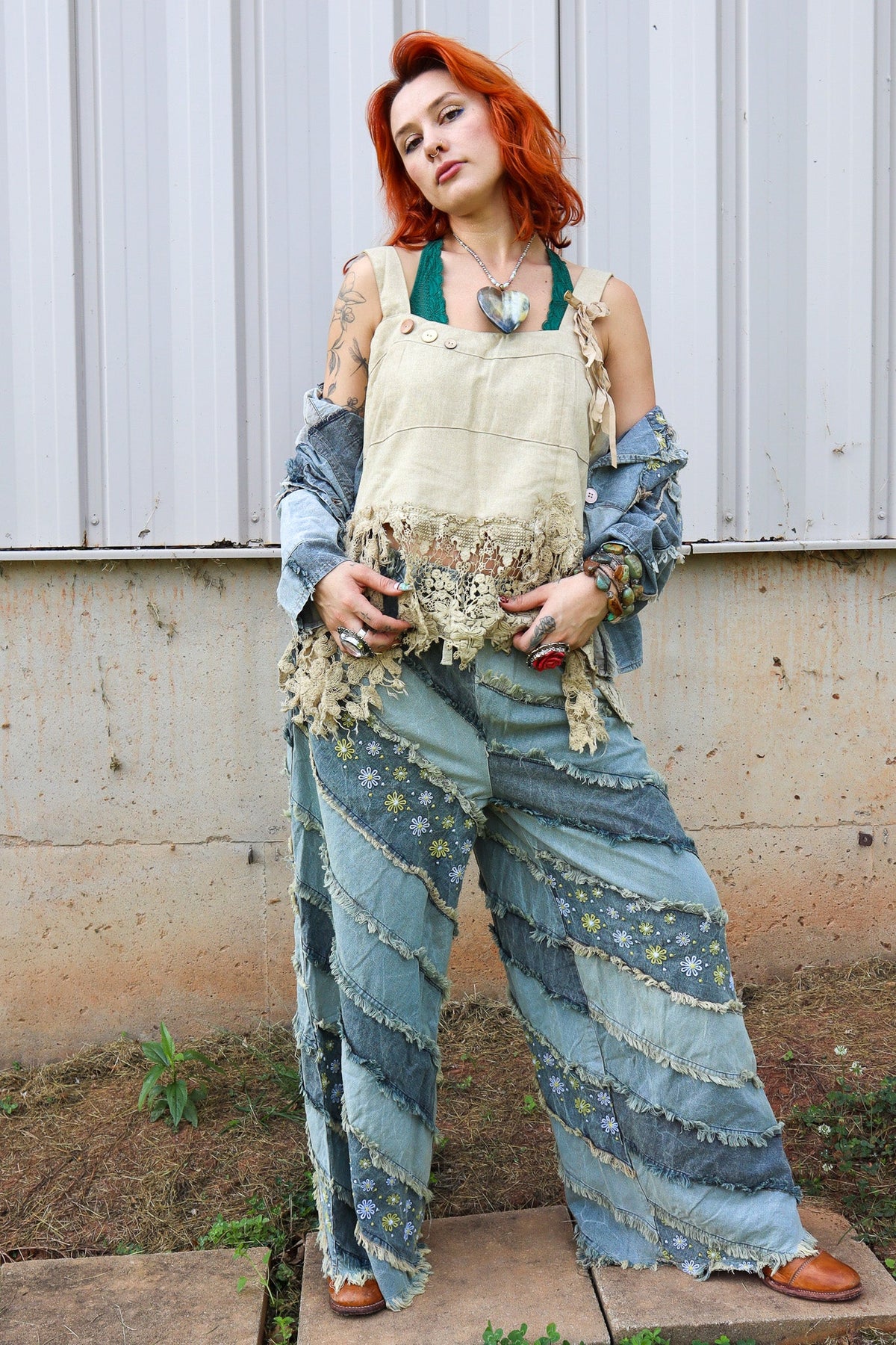 Heirloom Heart Tank - Tea Stain - ivyandlavyboutique Jaded Gypsy