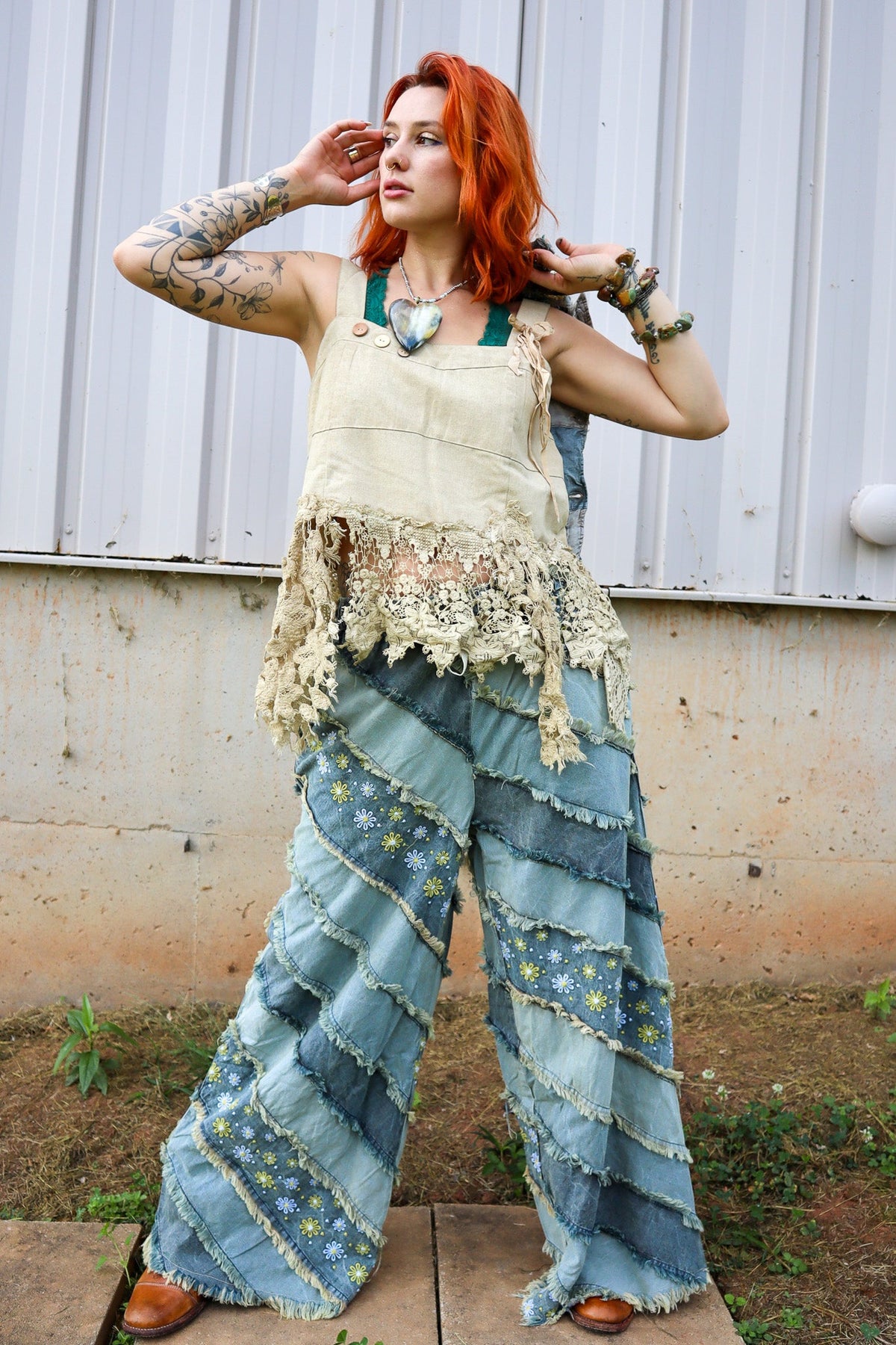Heirloom Heart Tank - Tea Stain - ivyandlavyboutique Jaded Gypsy