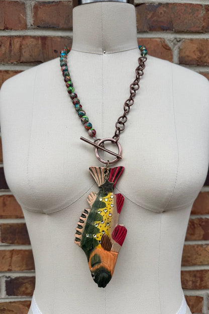Here Fishy Fishy Necklace - ivyandlavyboutique Gypsy South