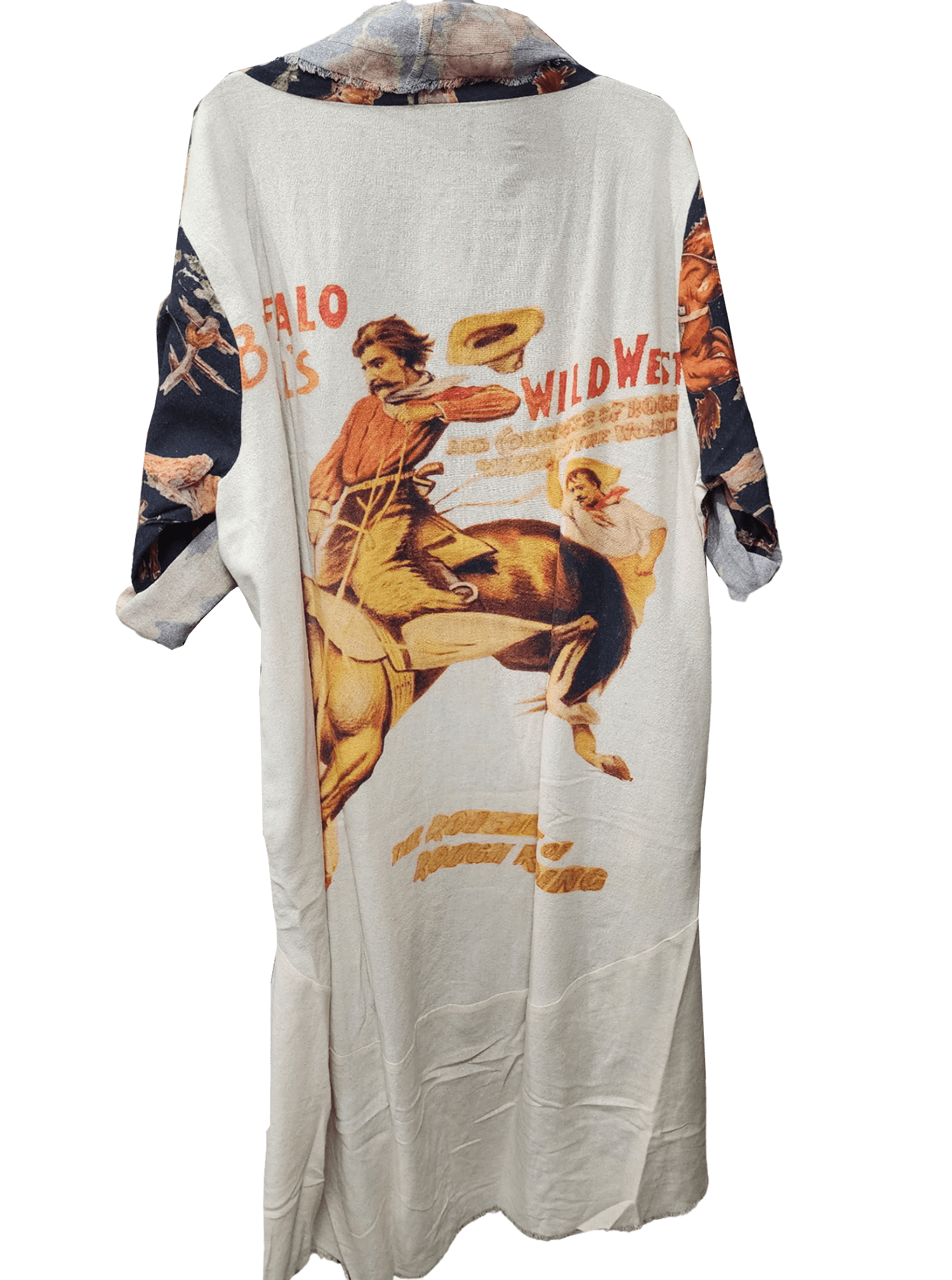 Hi - Lo with Western Theme Cardigan - ivyandlavyboutique LeParisPetit by I Love Linen