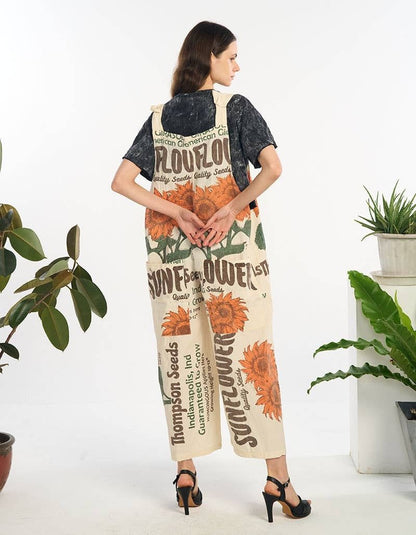 Hippie Flour Sack Wide Leg Overalls Onesie - ivyandlavyboutique Kathmandu Imports