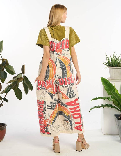 Hippie Flour Sack Wide Leg Overalls Onesie - ivyandlavyboutique Kathmandu Imports